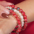 Ivoire | Argent | Bracelet macramé verre luciole